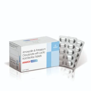 Amoxycillin-500mg + Clavulanic Acid-125mg + Lactic Acid Bacillus-1 Billion Spores Tablets