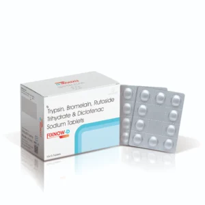 Trypsin-48mg + Bromelain-90mg + Rutoside-100mg + Diclofenac-50mg Tablets