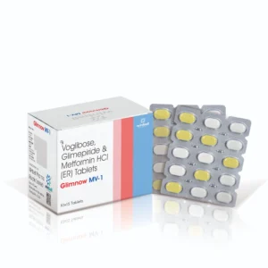 Glimepiride-1mg + Metformin-500mg + Voglibose-0.2mg Tablets